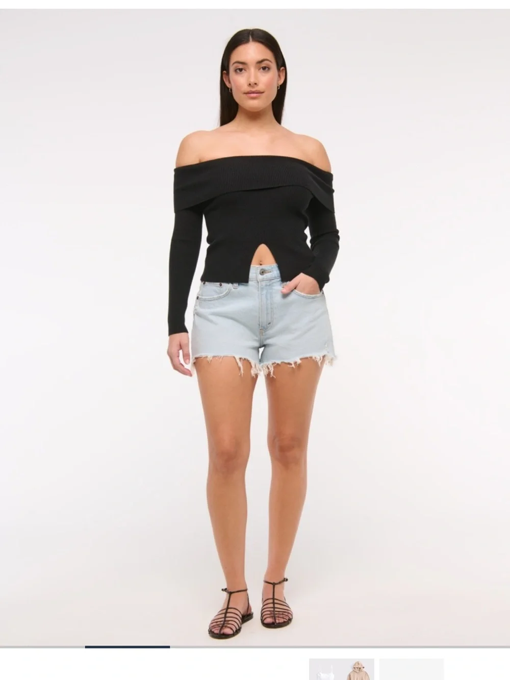 Abercrombie & Fitch High Rise Mom Denim Shorts